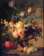 unknow artist, Floral, beautiful classical still life of flowers 029